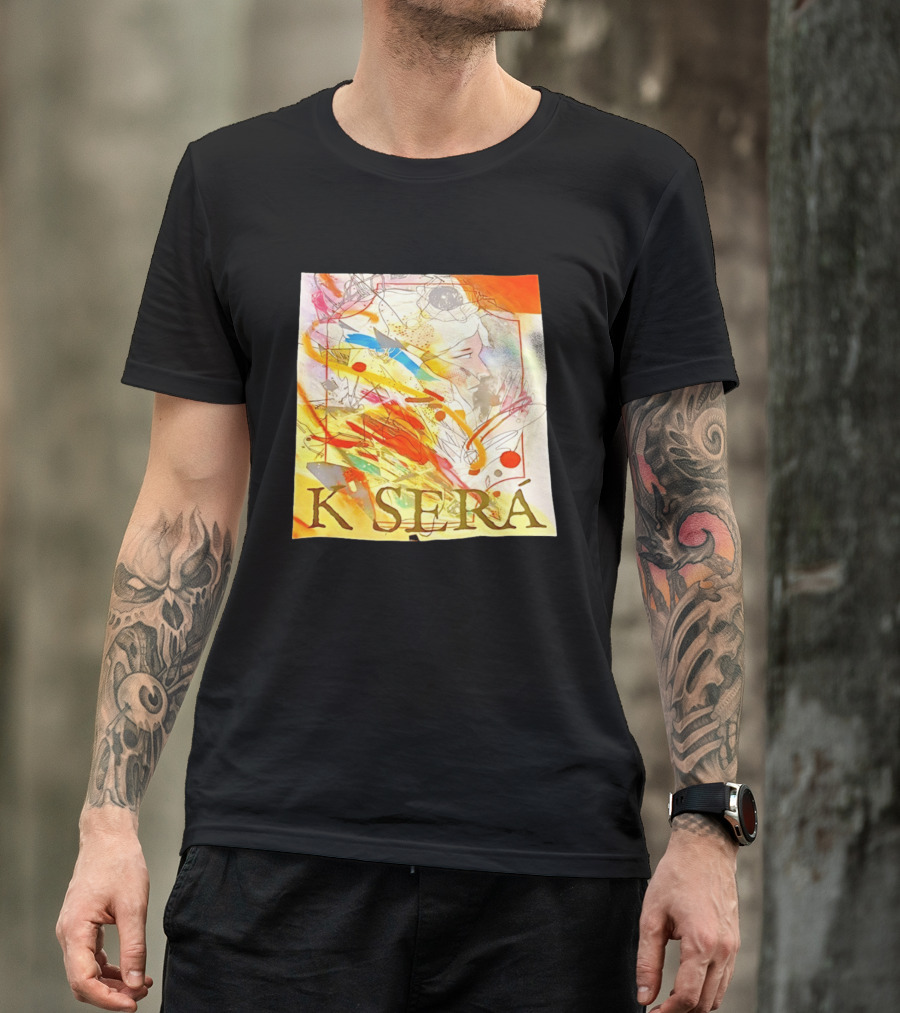 K Será Colorful Abstract Face Expression T-Shirt