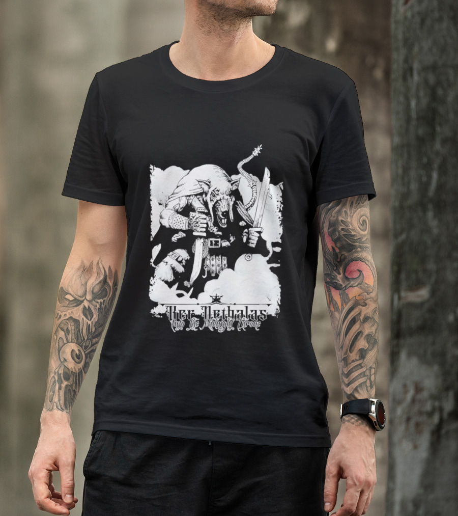 Ker Nethalas Into The Midnight Throne Rat Warrior Sword And Dagger Creature T-Shirt