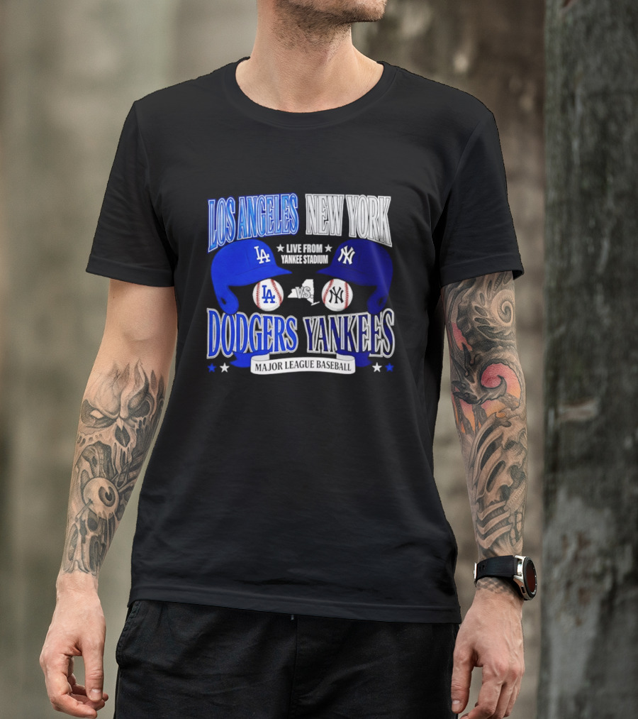 Los Angeles Dodgers Vs New York Yankees Live From Yankee Stadium Major League Baseball T-Shirt