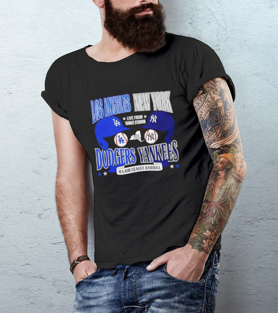 Los Angeles Dodgers Vs New York Yankees Live From Yankee Stadium Major League Baseball T-Shirt