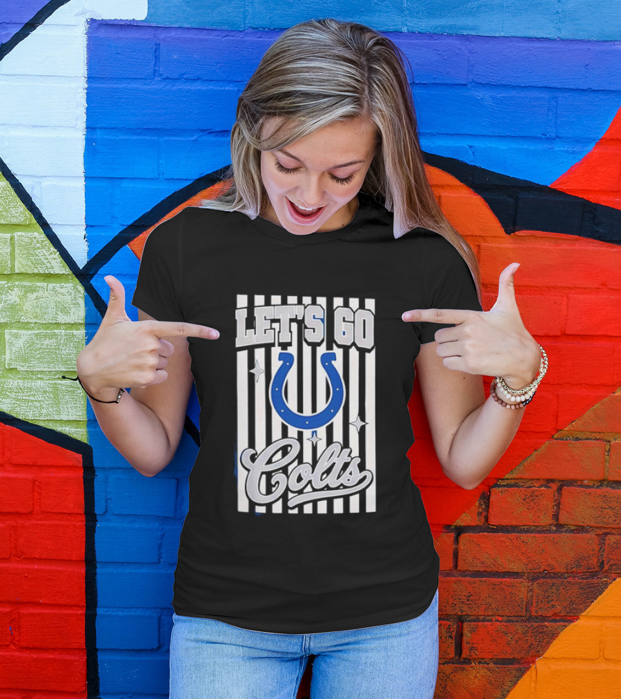 Let's Go Indianapolis Colts Football Colts Horseshoe T-Shirt
