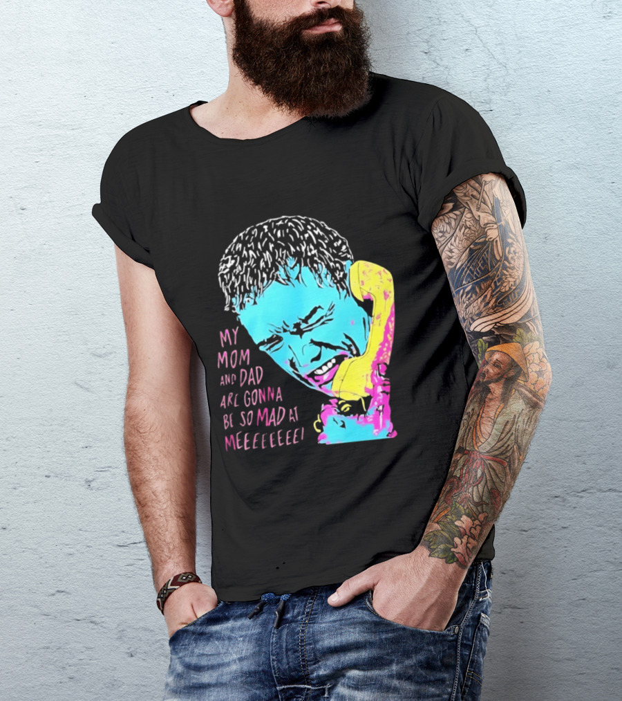 My Mom And Dad Are Gonna Be So Mad At Me Kevin McCallister Home Alone Phone Scene Retro Pop T-Shirt