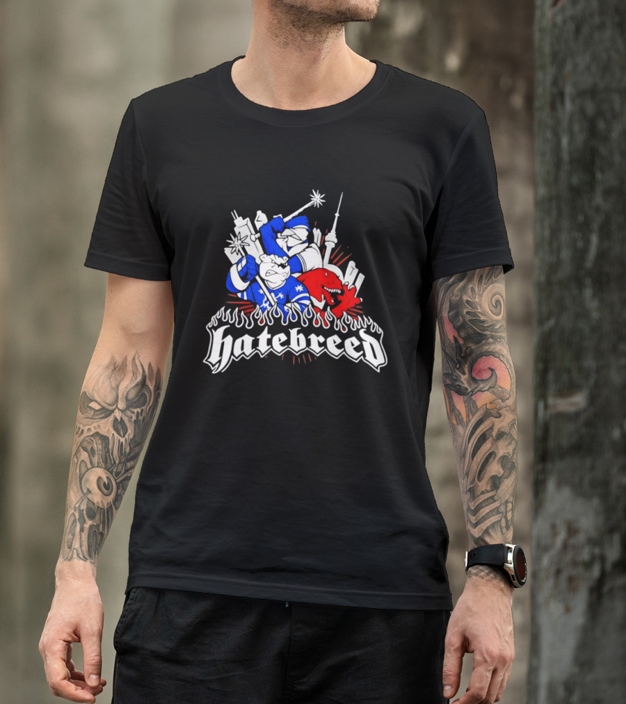 Hatebreed Toronto Maple Leafs Raptors CN Tower Hardcore Mashup T-Shirt
