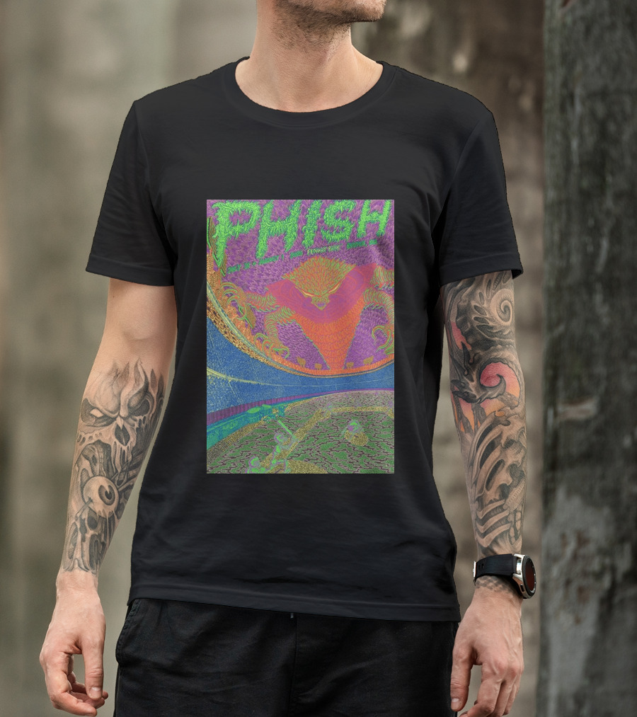 Phish Fenway Park Boston MA Tour July 31 Aug 1 2026 Colorful Psychedelic Dragon T-Shirt