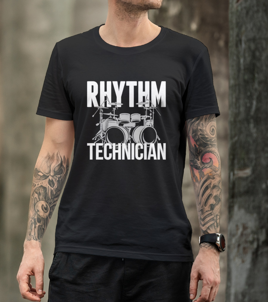 Rhythm Technician Drummer Drums Percussion T-Shirt