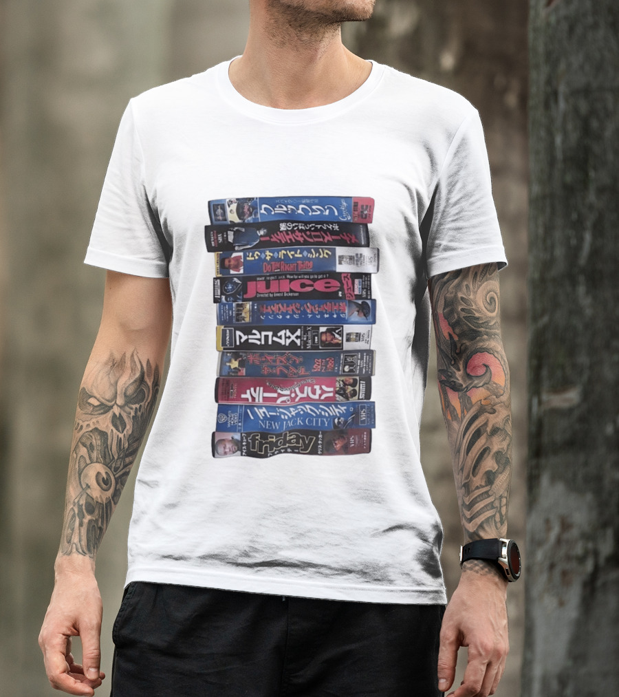 Friday Malcolm X Boyz N The Hood Juice Do The Right Thing New Jack City VHS Collection T-Shirt