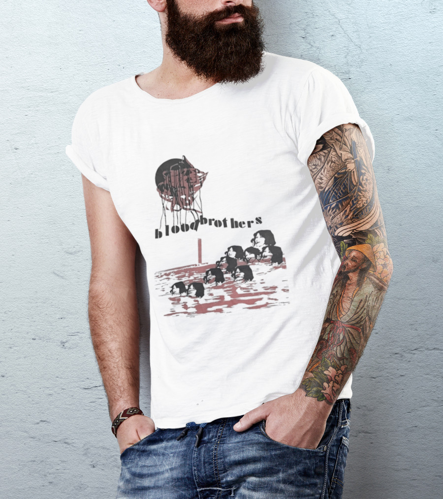 Blood Brothers Musical West End Willy Russell Dripping Red Moon T-Shirt