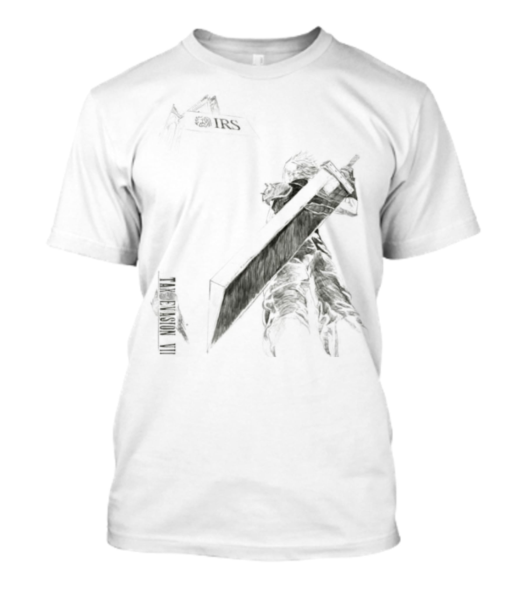 Cloud Strife Final Fantasy VII Tax Evasion IRS T-Shirt