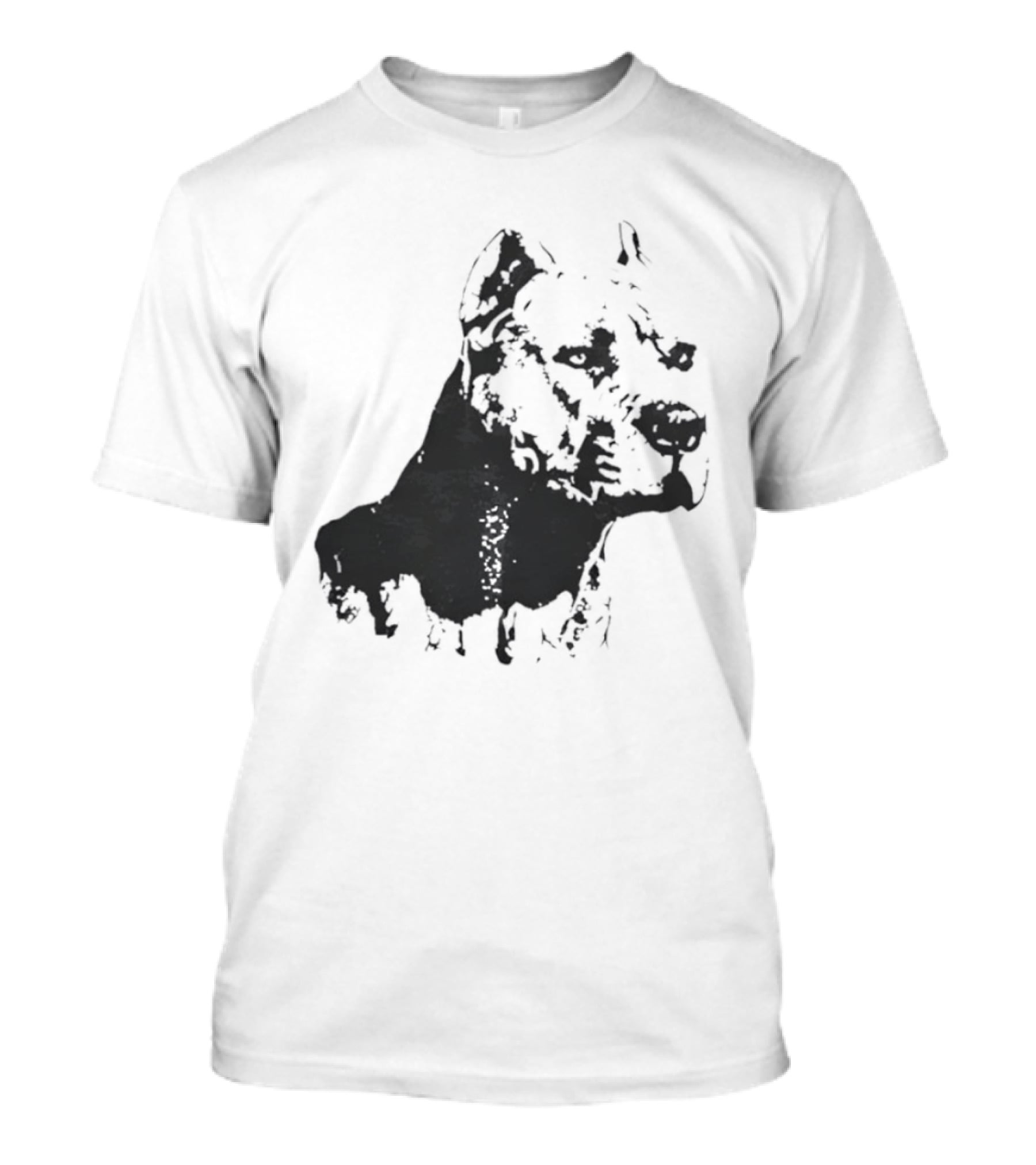 Distressed Pit Bull Dog Face Art For Dog Lovers T-Shirt