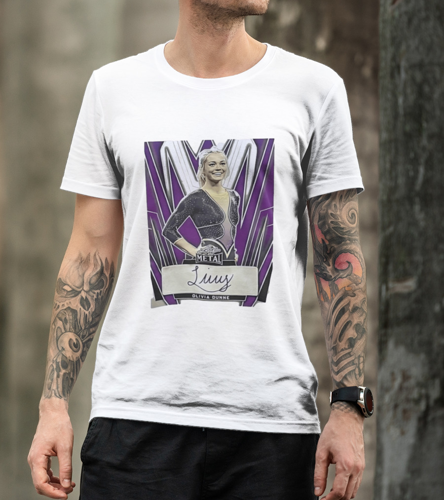 Leaf Metal Olivia Dunne Livvy Autograph Card T-Shirt