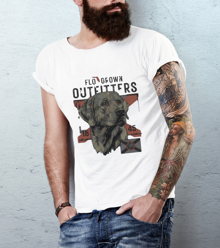 Flo Grown Outfitters Labrador Retriever Florida 1845 Seal T-Shirt