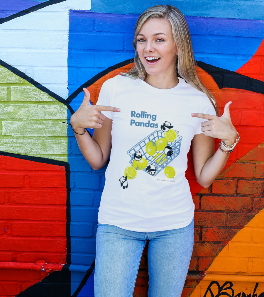 Rolling Pandas Baby Pandas Love Lemons In Basket T-Shirt