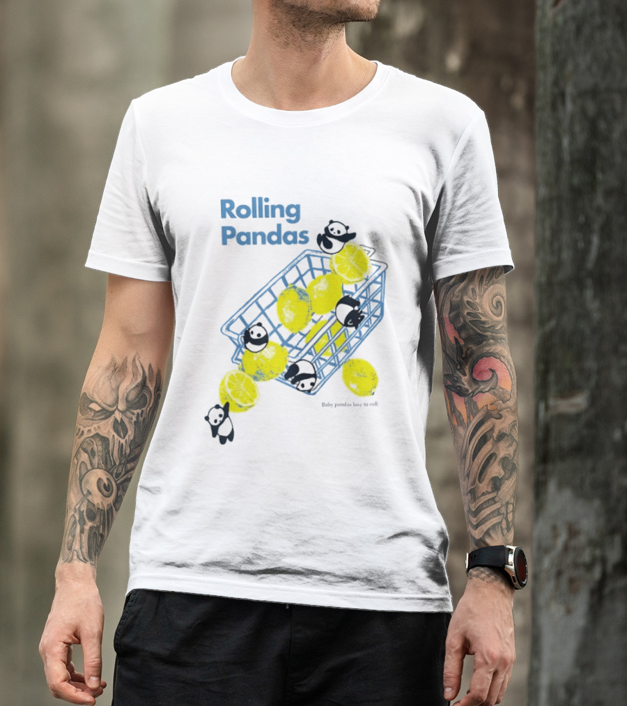 Rolling Pandas Baby Pandas Love Lemons In Basket T-Shirt