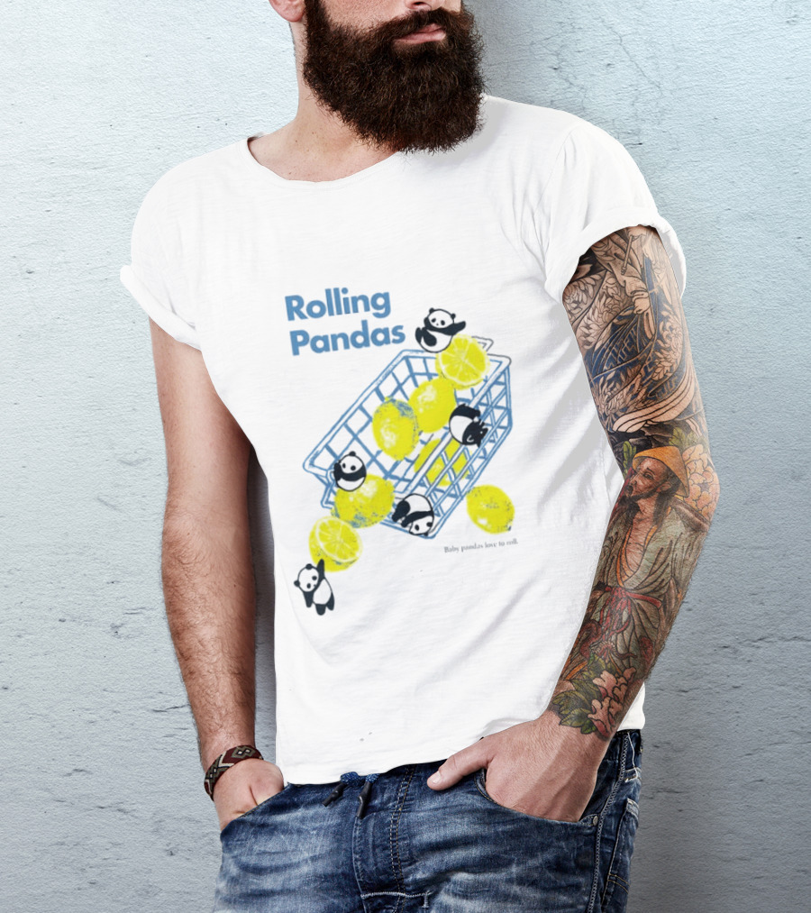 Rolling Pandas Baby Pandas Love Lemons In Basket T-Shirt