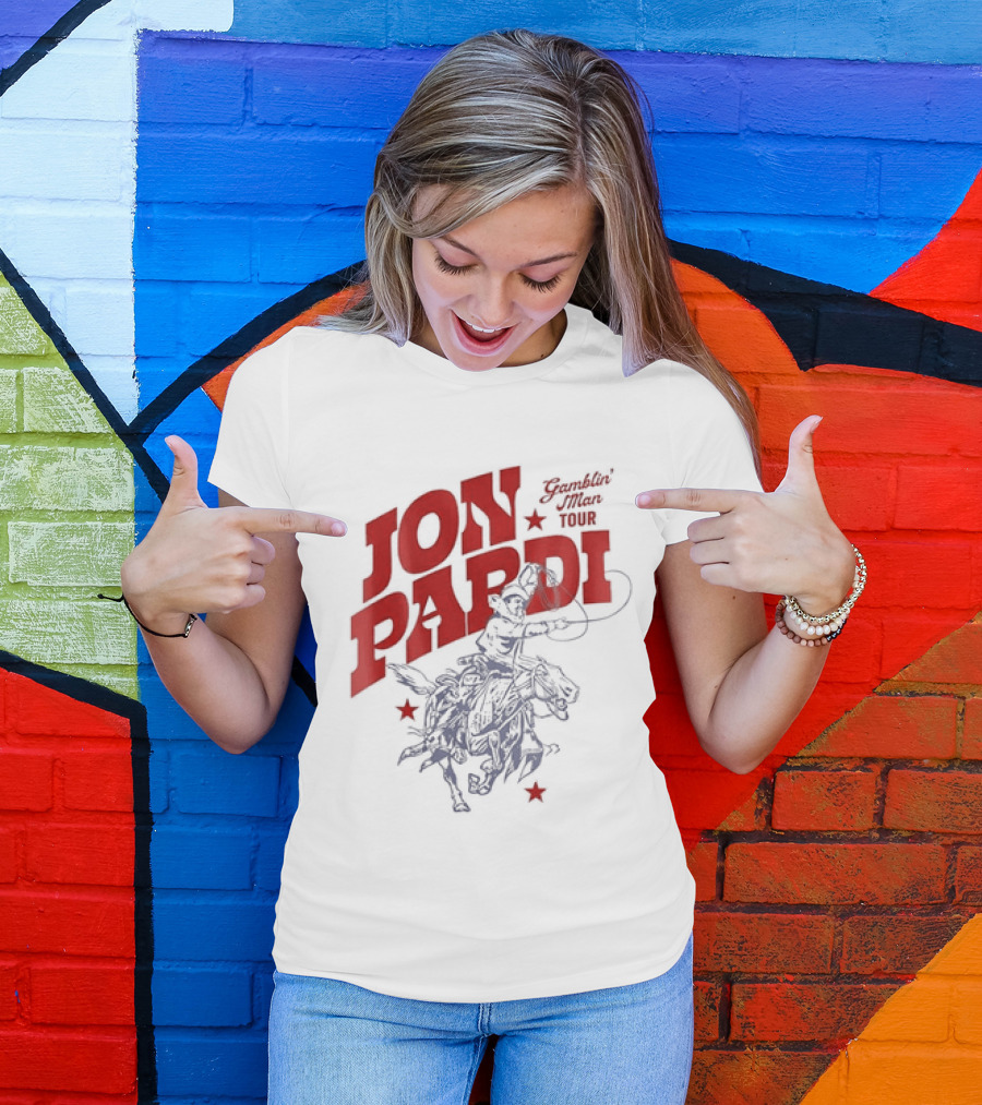 Jon Pardi Gamblin' Man Tour Cowboy Horse Country Music T-Shirt