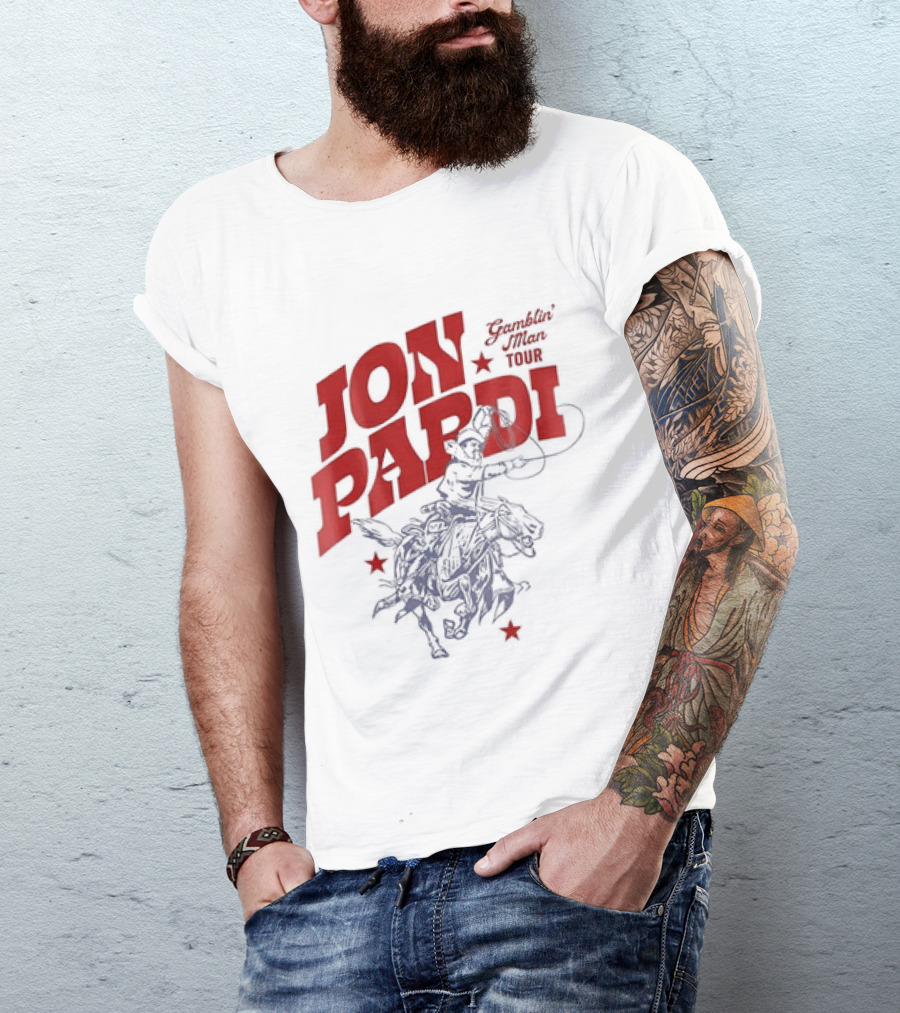 Jon Pardi Gamblin' Man Tour Cowboy Horse Country Music T-Shirt