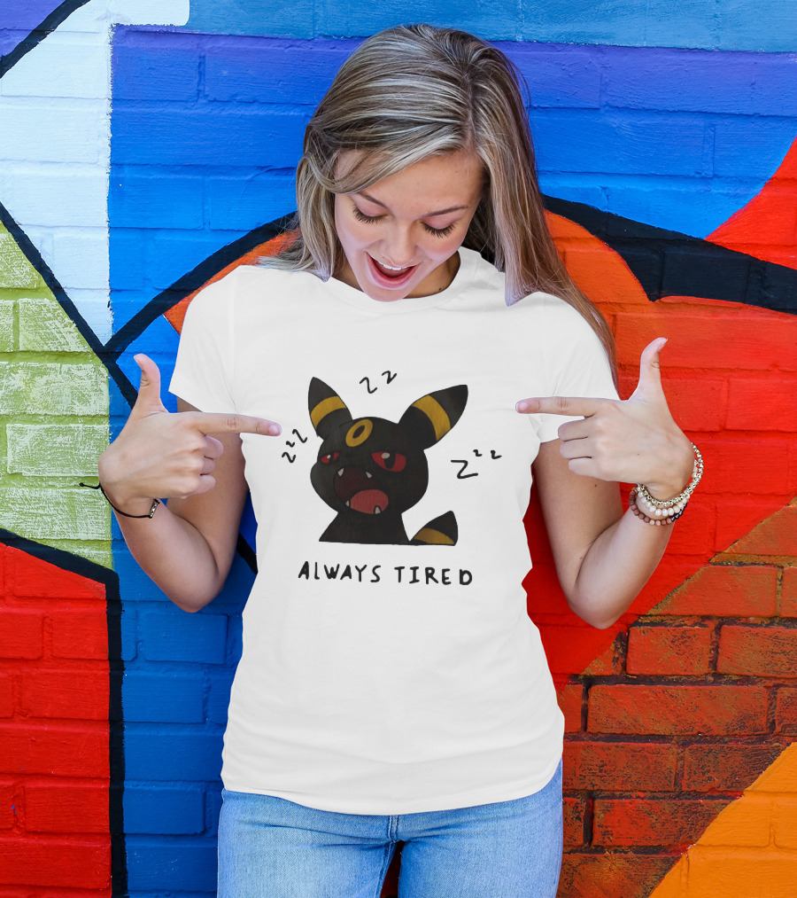 Umbreon Always Tired With ZZZs And Open Mouth Pokémon T-Shirt