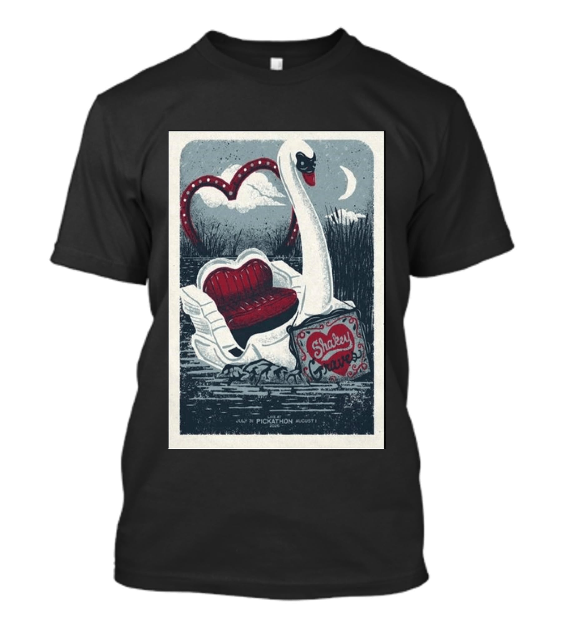 Shakey Graves Pickathon Swan Boat July 31 August 1 Concert T-Shirt