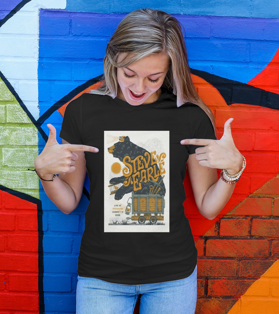 Steve Earle Pickathon Live August 1 2 2026 Event Bear T-Shirt