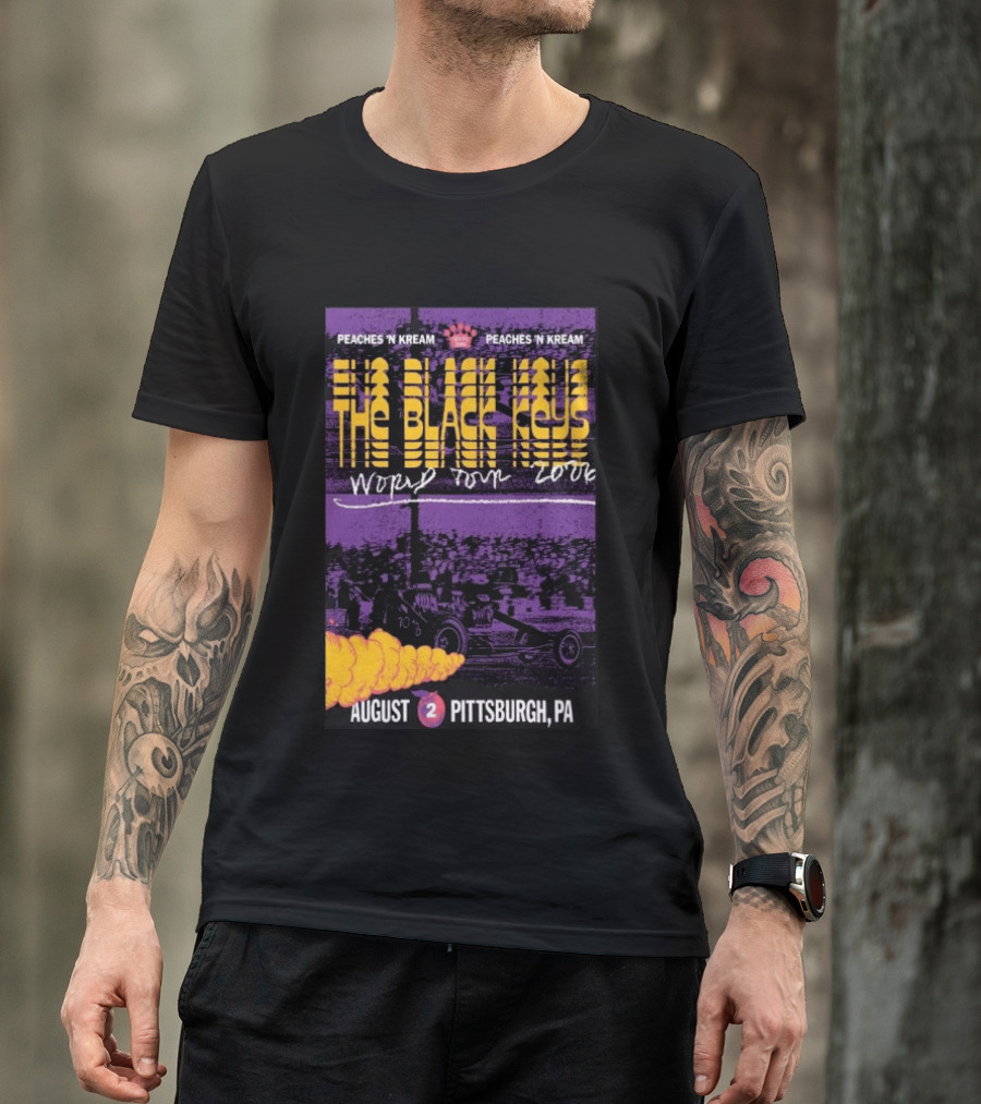 The Black Keys World Tour 2026 Peaches 'N Kream August Pittsburgh PA T-Shirt