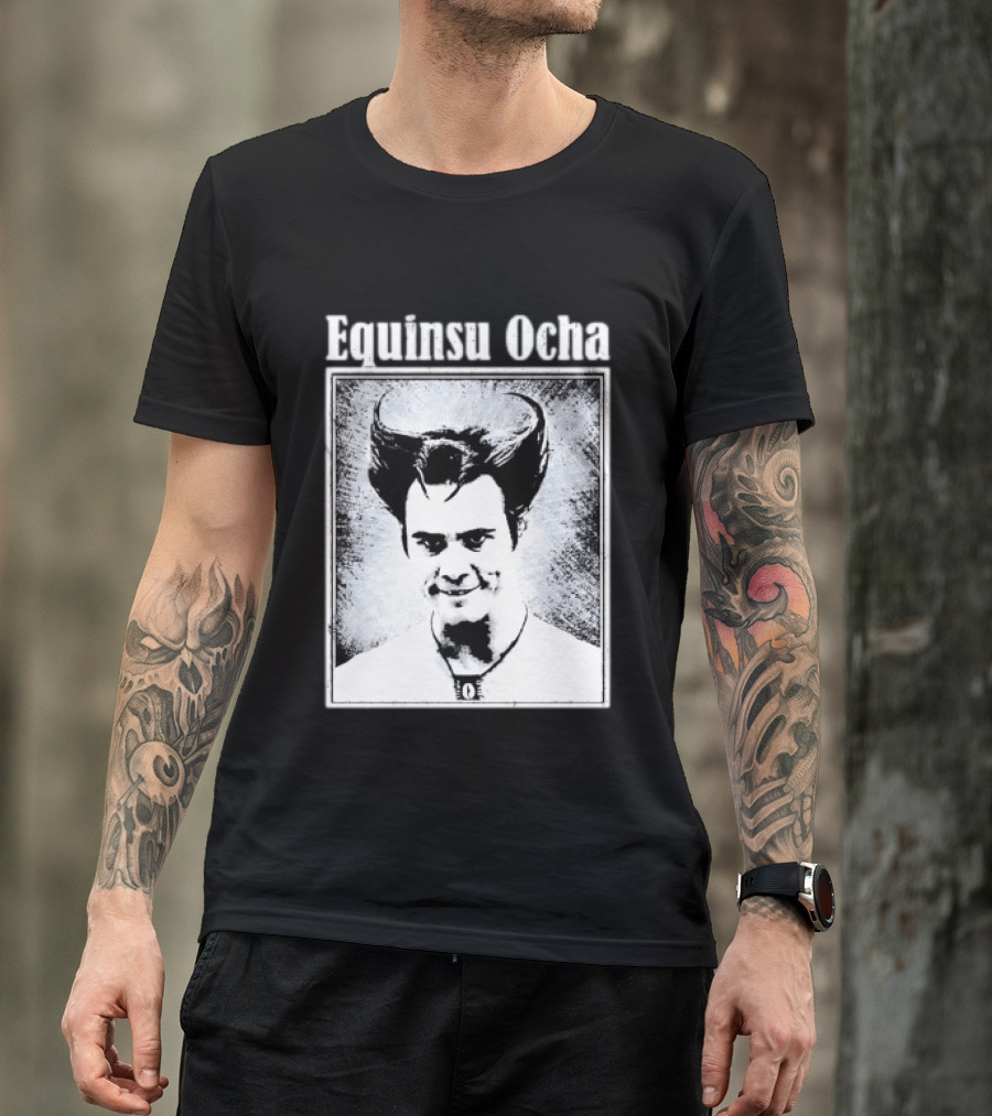 Jim Carrey Equinsu Ocha Ace Ventura Distressed Vintage Look T-Shirt