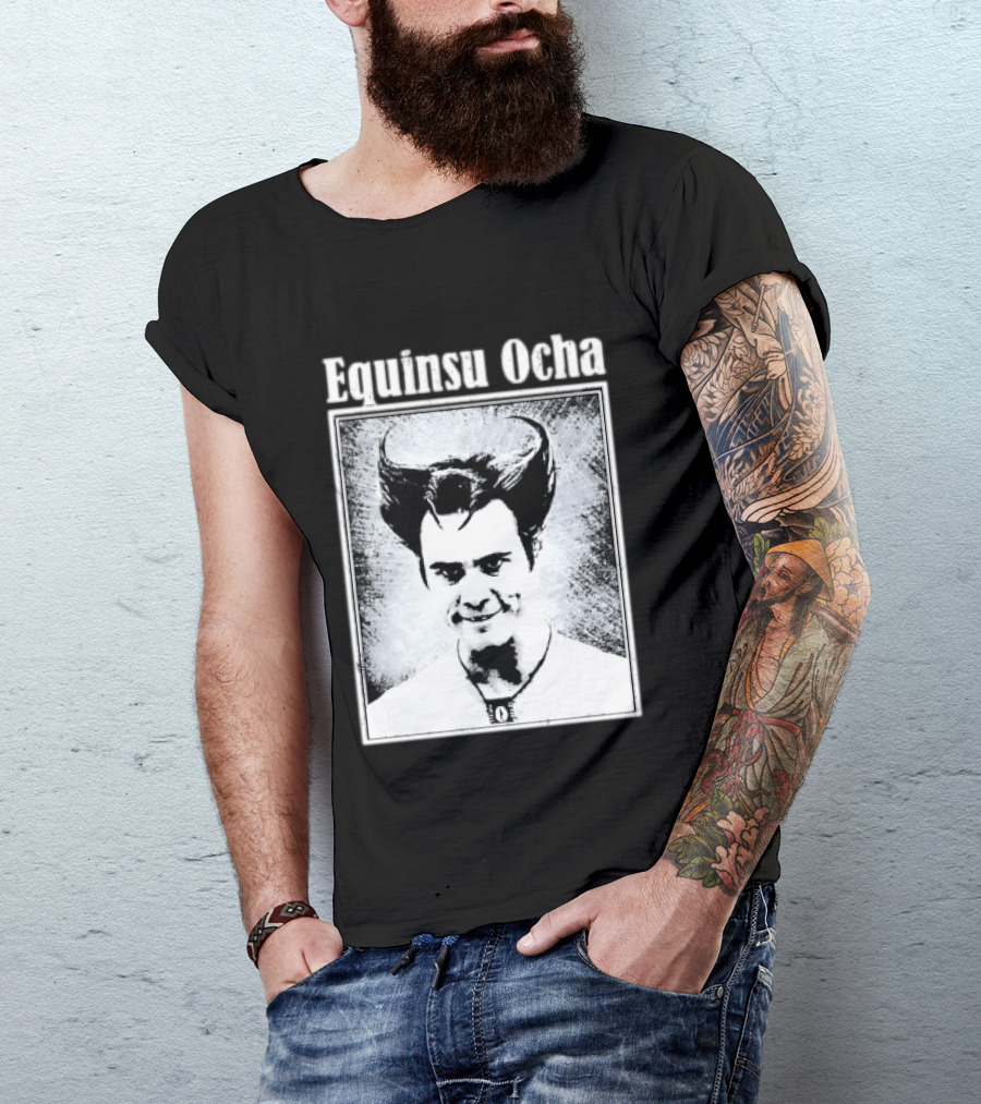 Jim Carrey Equinsu Ocha Ace Ventura Distressed Vintage Look T-Shirt