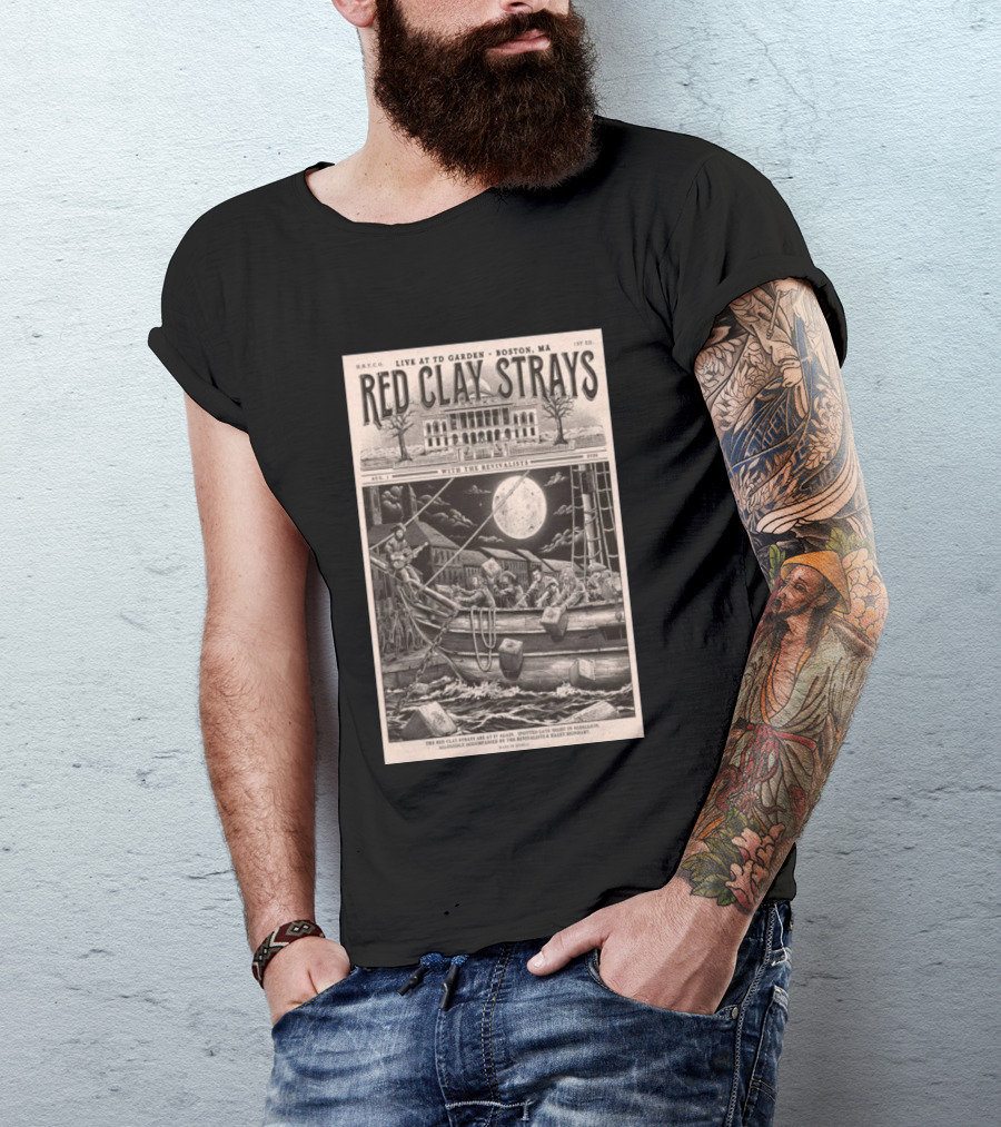Red Clay Strays August 1 2026 TD Garden Live Boston MA With The Revivalists T-Shirt