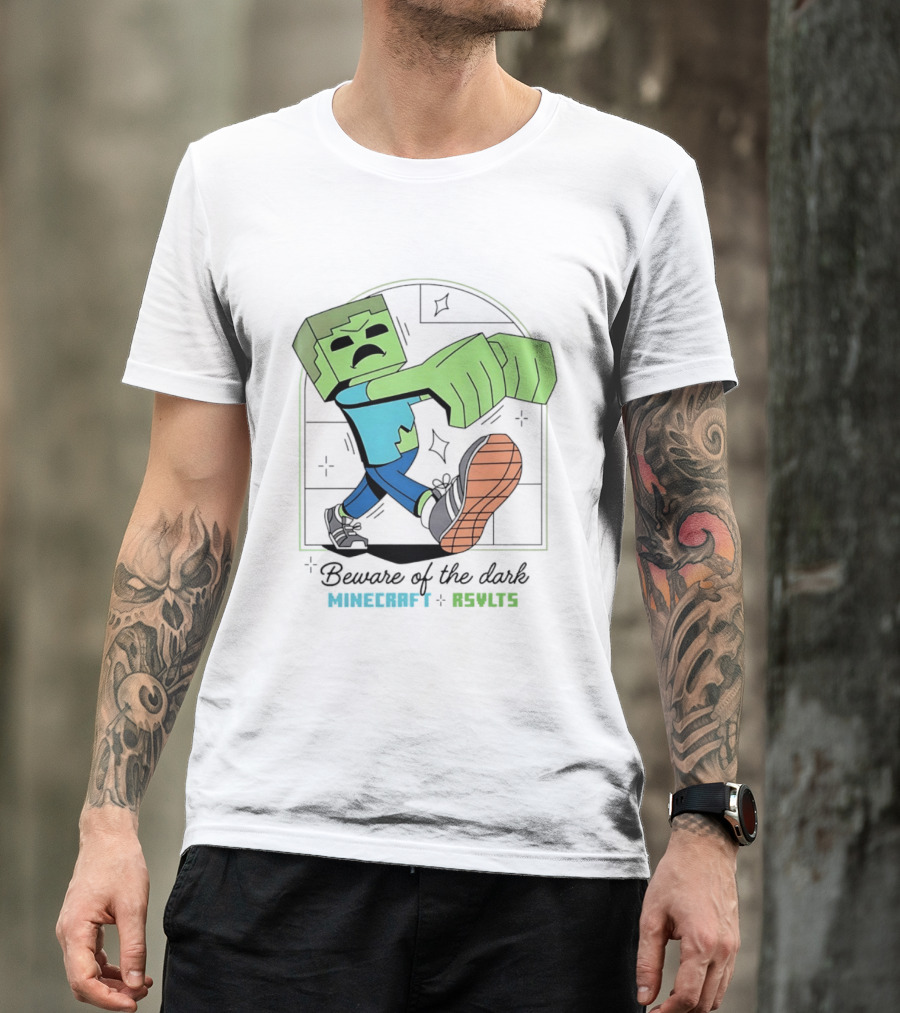 Beware Of The Dark Zombie Minecraft RSVLTS Gaming T-Shirt