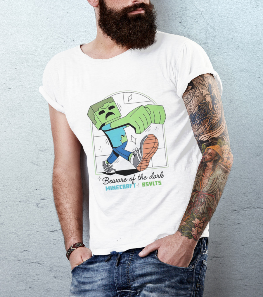 Beware Of The Dark Zombie Minecraft RSVLTS Gaming T-Shirt