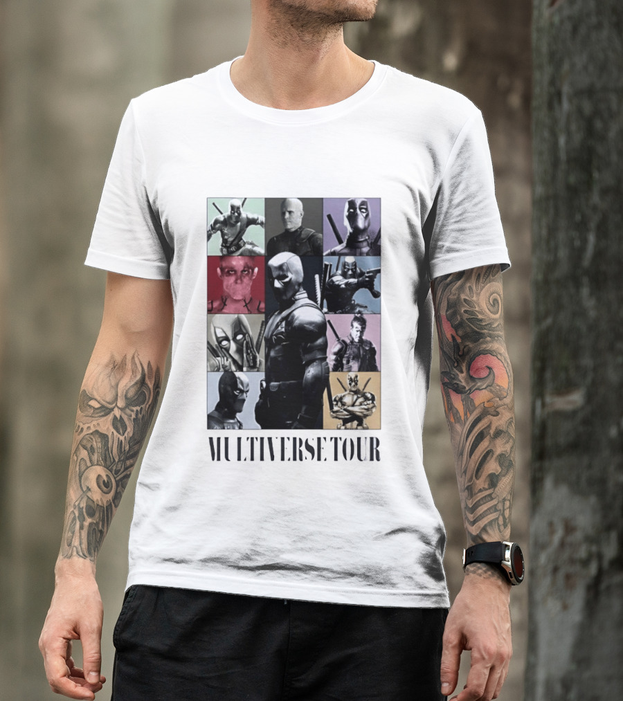 Deadpool Multiverse Tour Marvel Ryan Reynolds T-Shirt