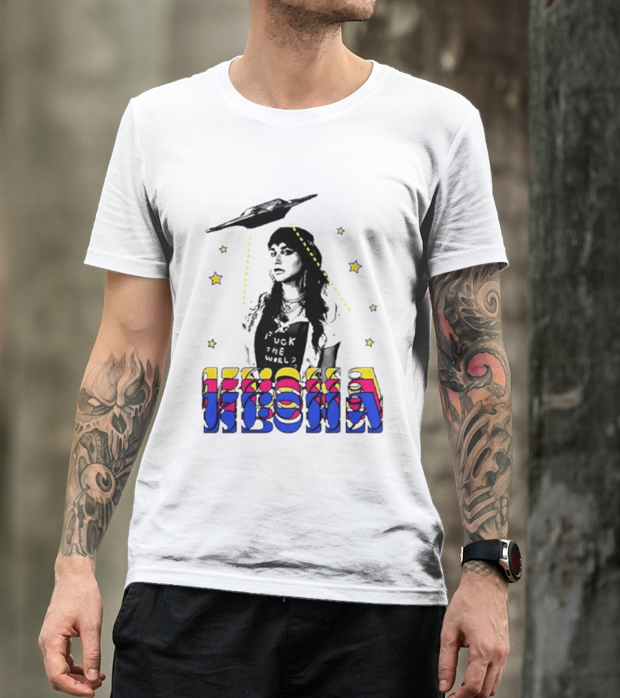 Kesha UFO Space Stars Tie Dye T-Shirt