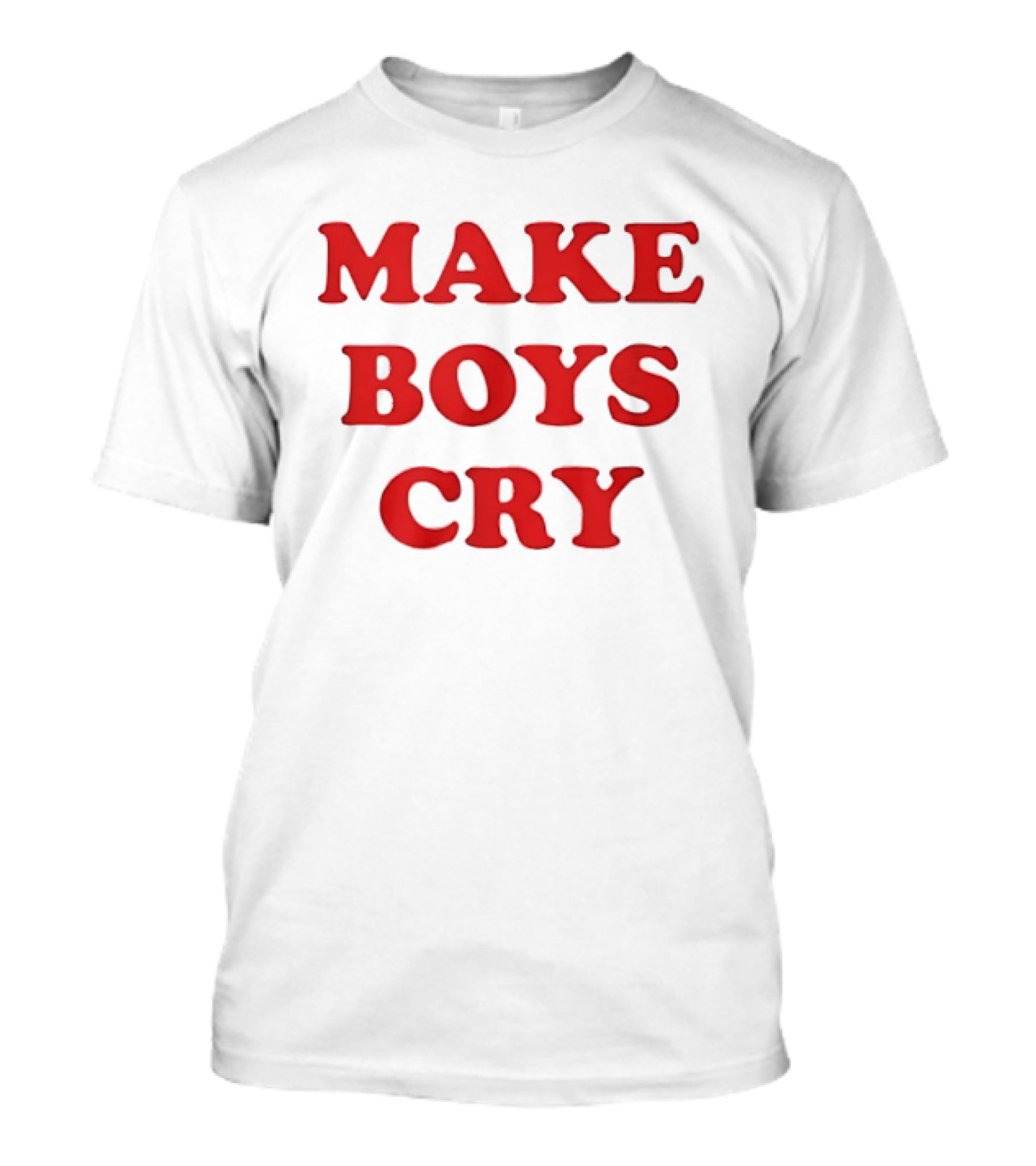 Make Boys Cry Aesthetic Y2K Trendy Red T-Shirt