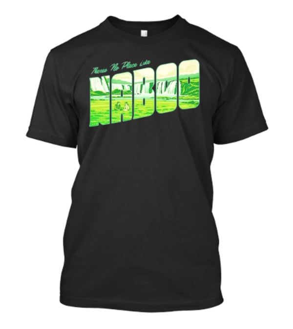 Anakin Skywalker Padme Amidala Star Wars There Is No Place Like Naboo Scenic Waterfalls T-Shirt