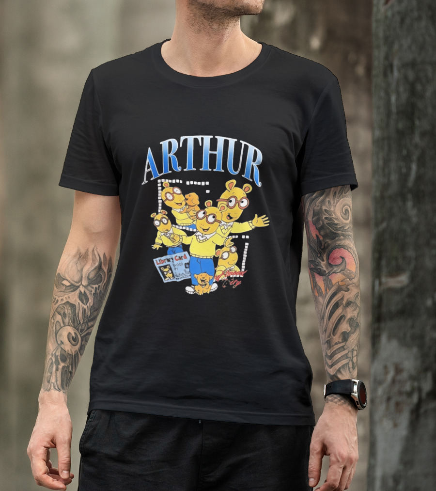 Arthur Read And Pal Library Card Elwood City PBS Kids T-Shirt