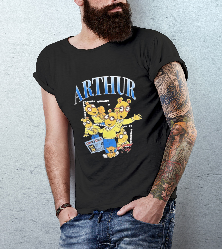 Arthur Read And Pal Library Card Elwood City PBS Kids T-Shirt