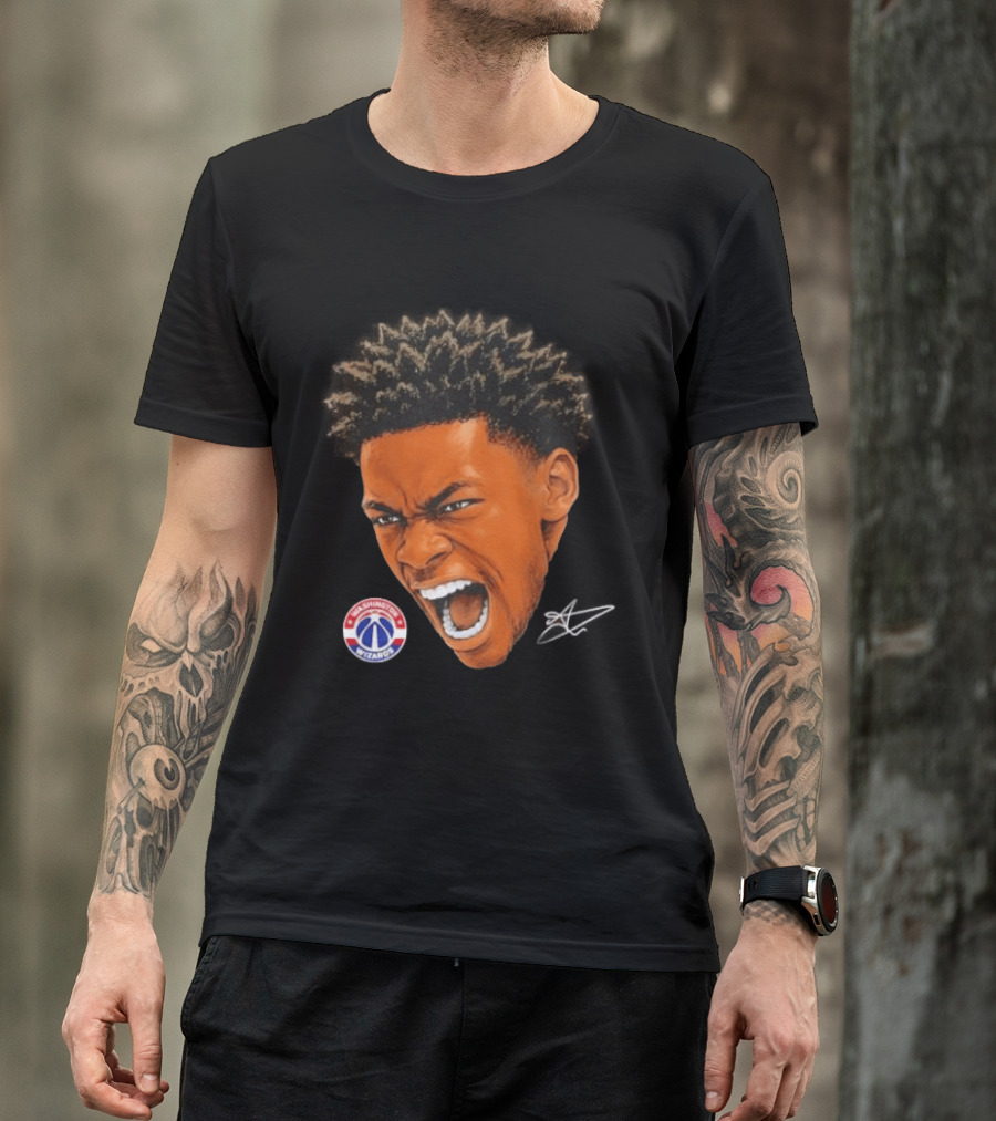 Bilal Coulibaly Washington Wizards NBA Big Face Player T-Shirt