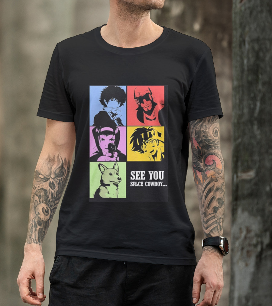 Cowboy Bebop See You Space Cowboy With Character Grid T-Shirt