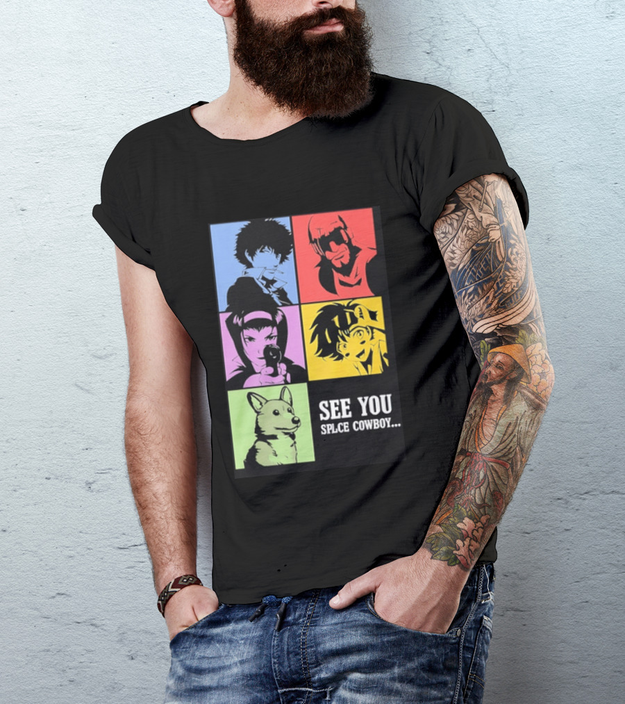 Cowboy Bebop See You Space Cowboy With Character Grid T-Shirt