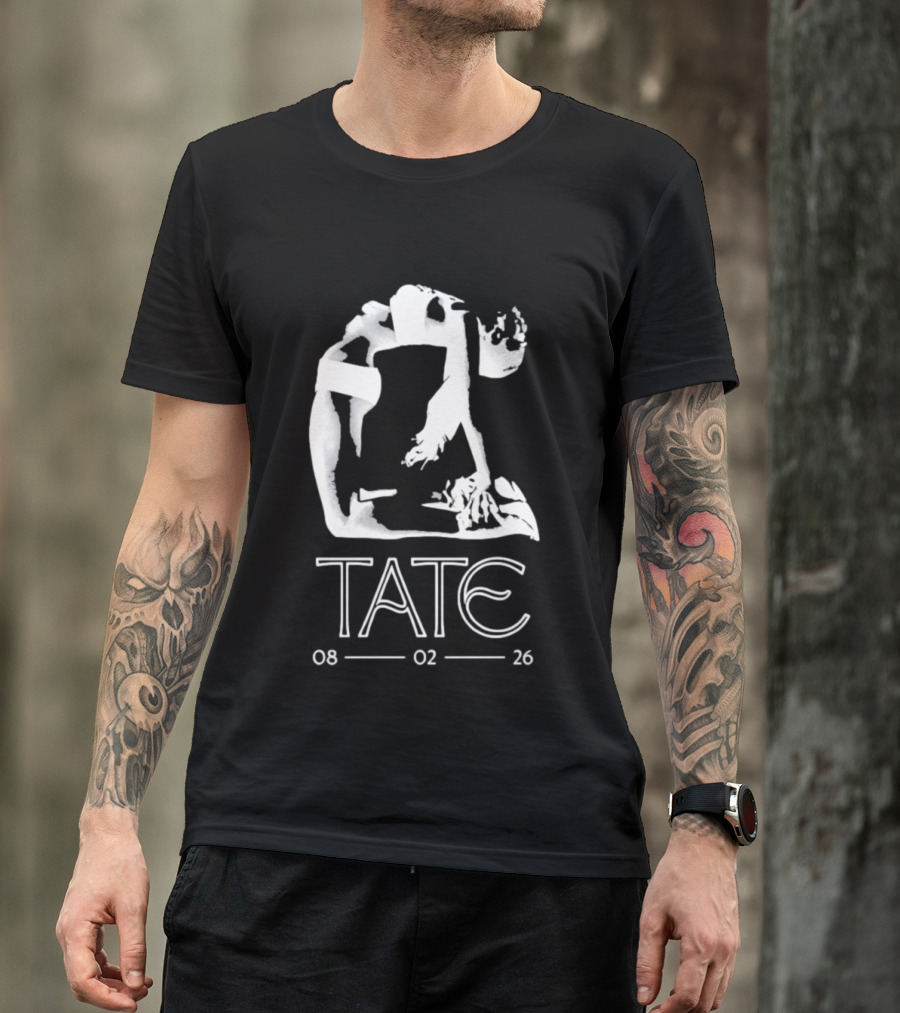 Tate 08 02 26 Minimalist Yoga Fitness Pose T-Shirt