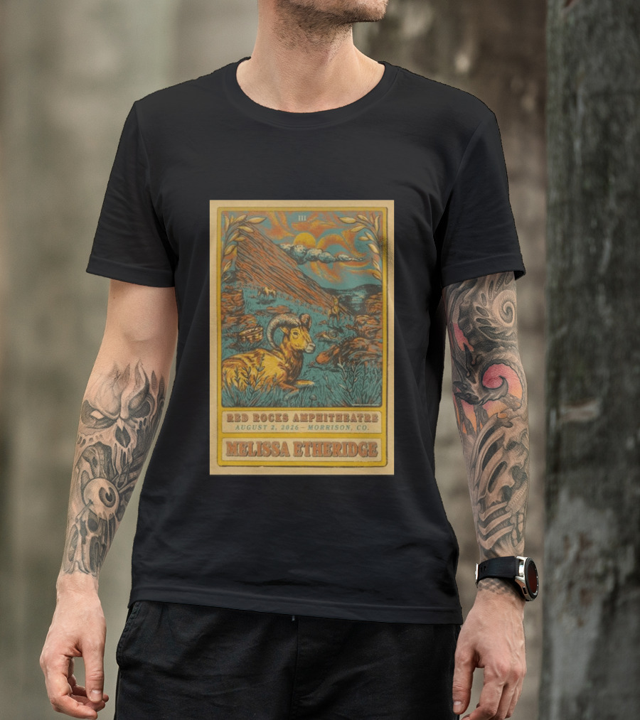 Melissa Etheridge Red Rocks Amphitheatre Morrison CO August 2 2026 T-Shirt