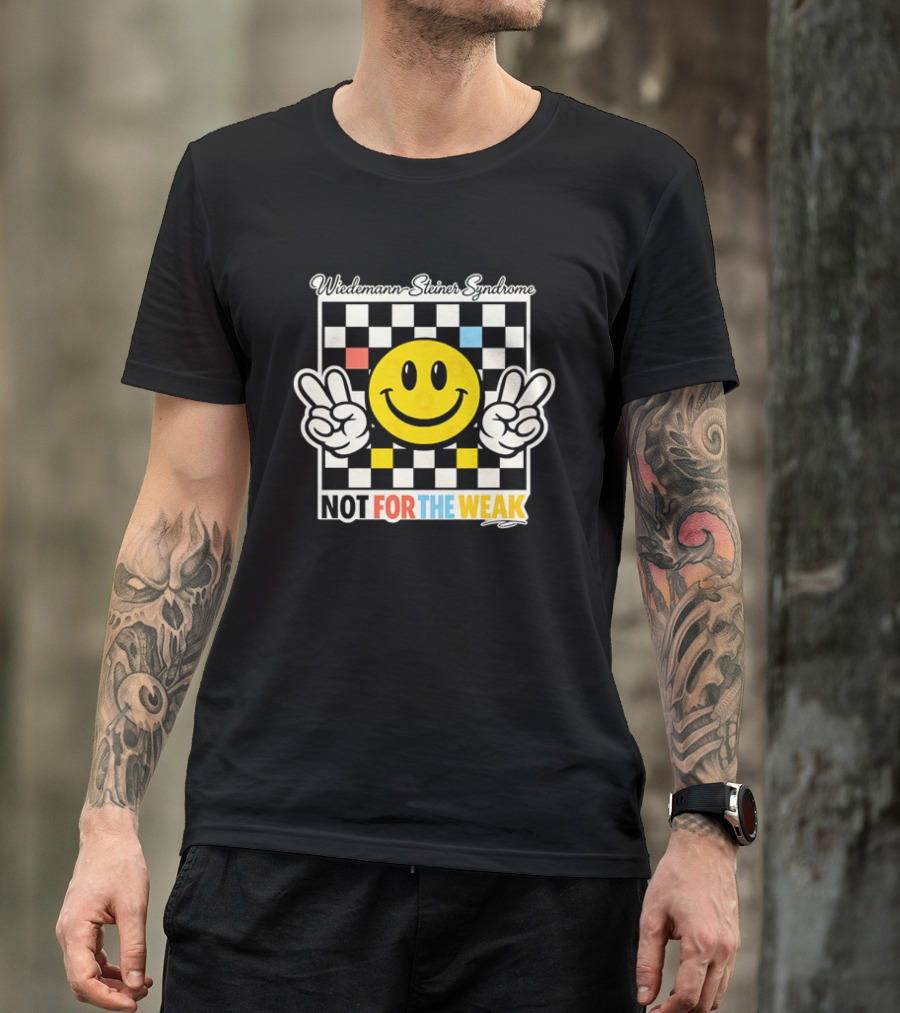 Wiedemann Steiner Syndrome Smiley Face Not For The Weak Checkerboard T-Shirt