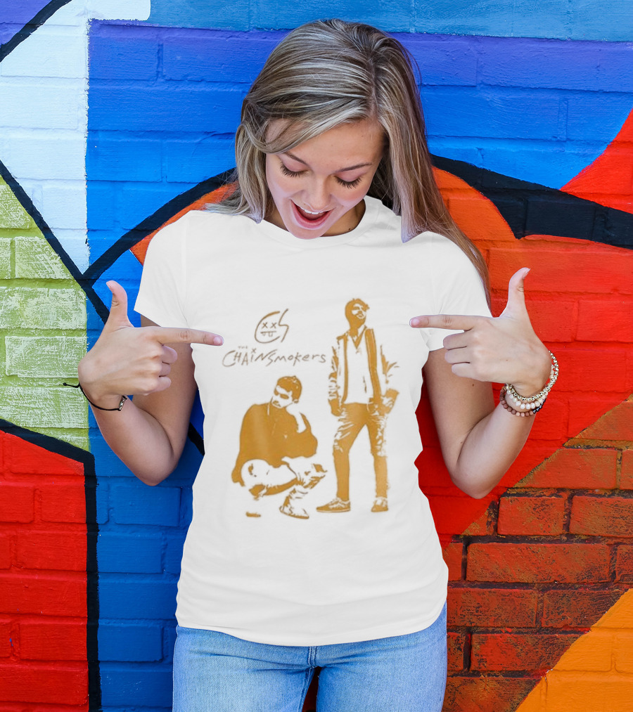 The Chainsmokers Tour Silhouette Band Icon Sketch T-Shirt