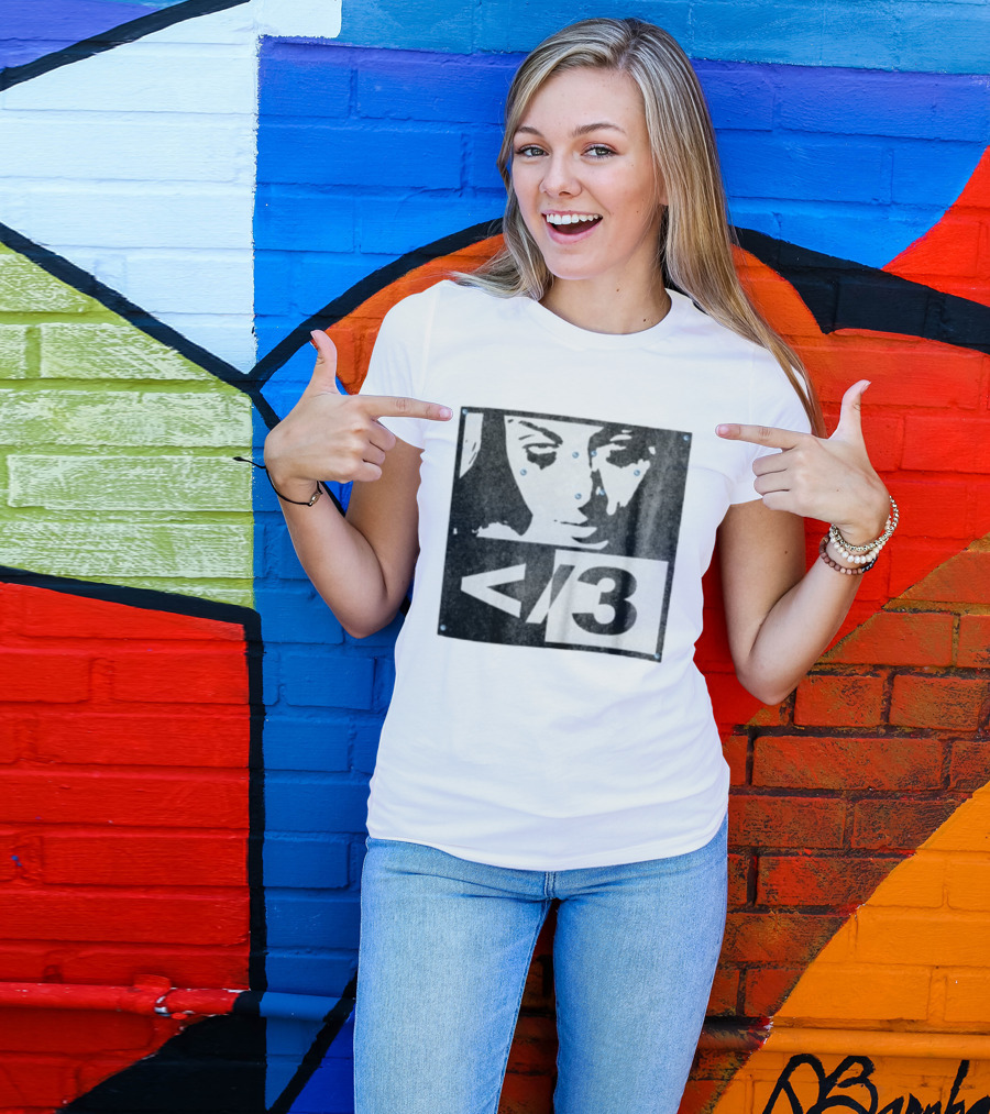 Destroy Lonely Store Piercing Face Black White <3 T-Shirt