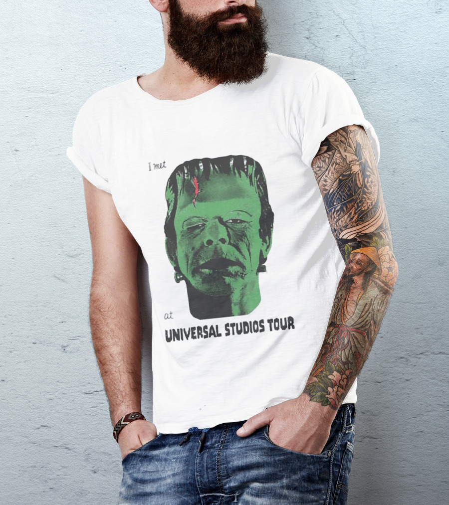 I Met Frankenstein At Universal Studios Tour Monster Fan Souvenir T-Shirt