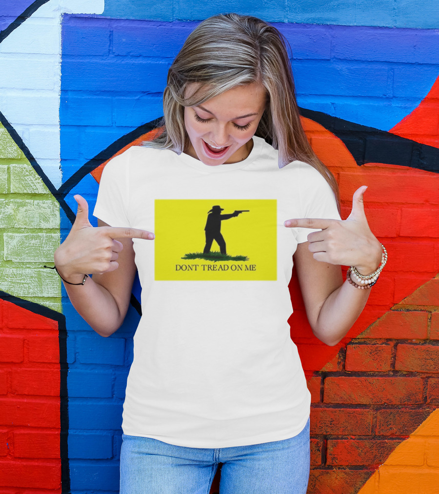 Jordan Salinas Don't Tread On Me Cowboy Silhouette Yellow T-Shirt