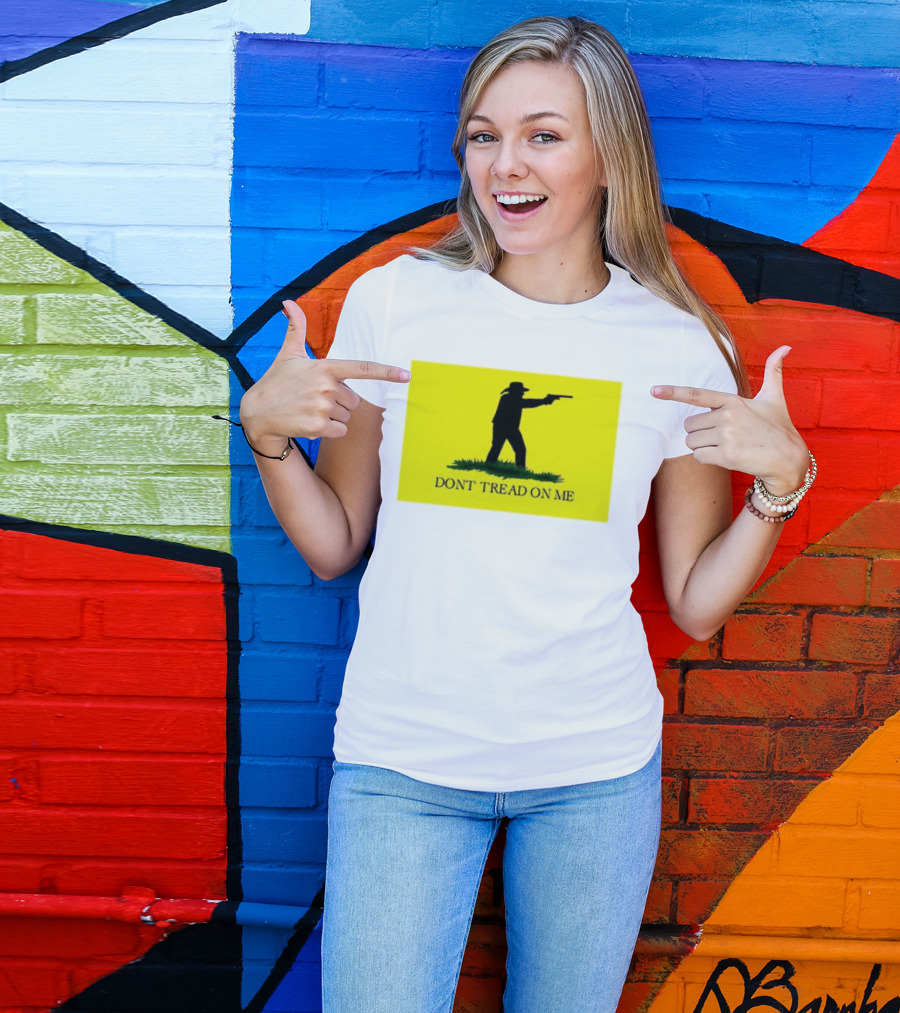Jordan Salinas Don't Tread On Me Cowboy Silhouette Yellow T-Shirt