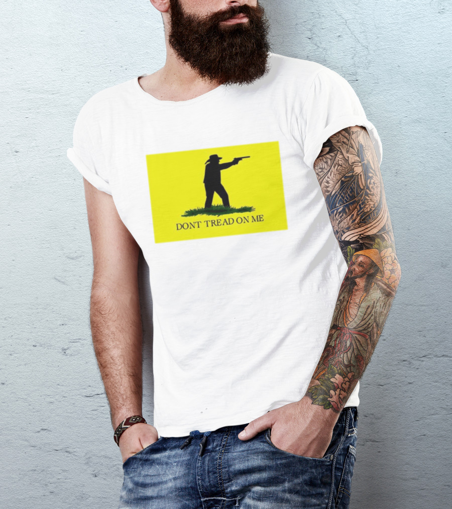 Jordan Salinas Don't Tread On Me Cowboy Silhouette Yellow T-Shirt