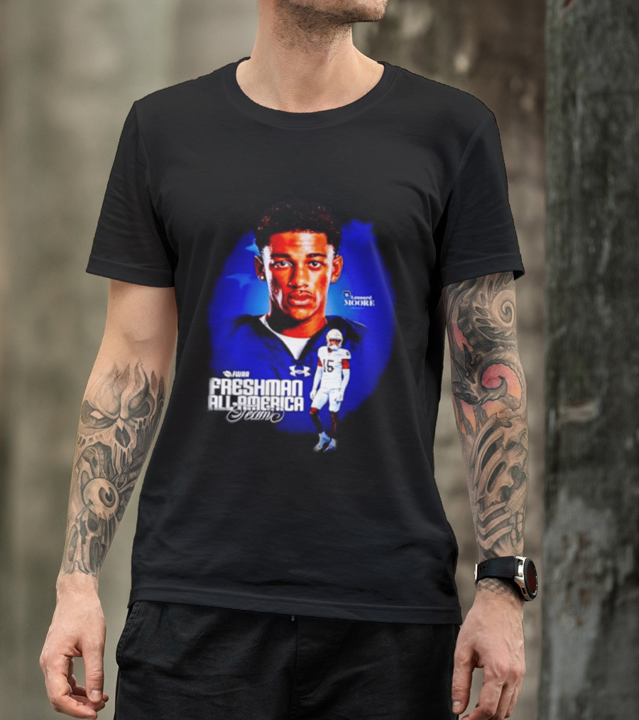 Leonard Moore Notre Dame Football FWAA Freshman All America Team Under Armour T-Shirt