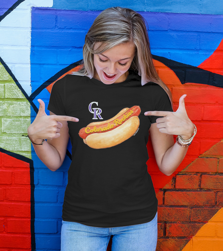 Colorado Rockies Hot Dog Tiny Turnip Women's T-Shirt