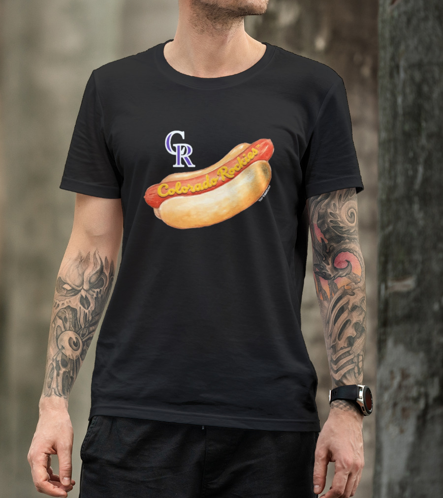 Colorado Rockies Hot Dog Tiny Turnip Women's T-Shirt